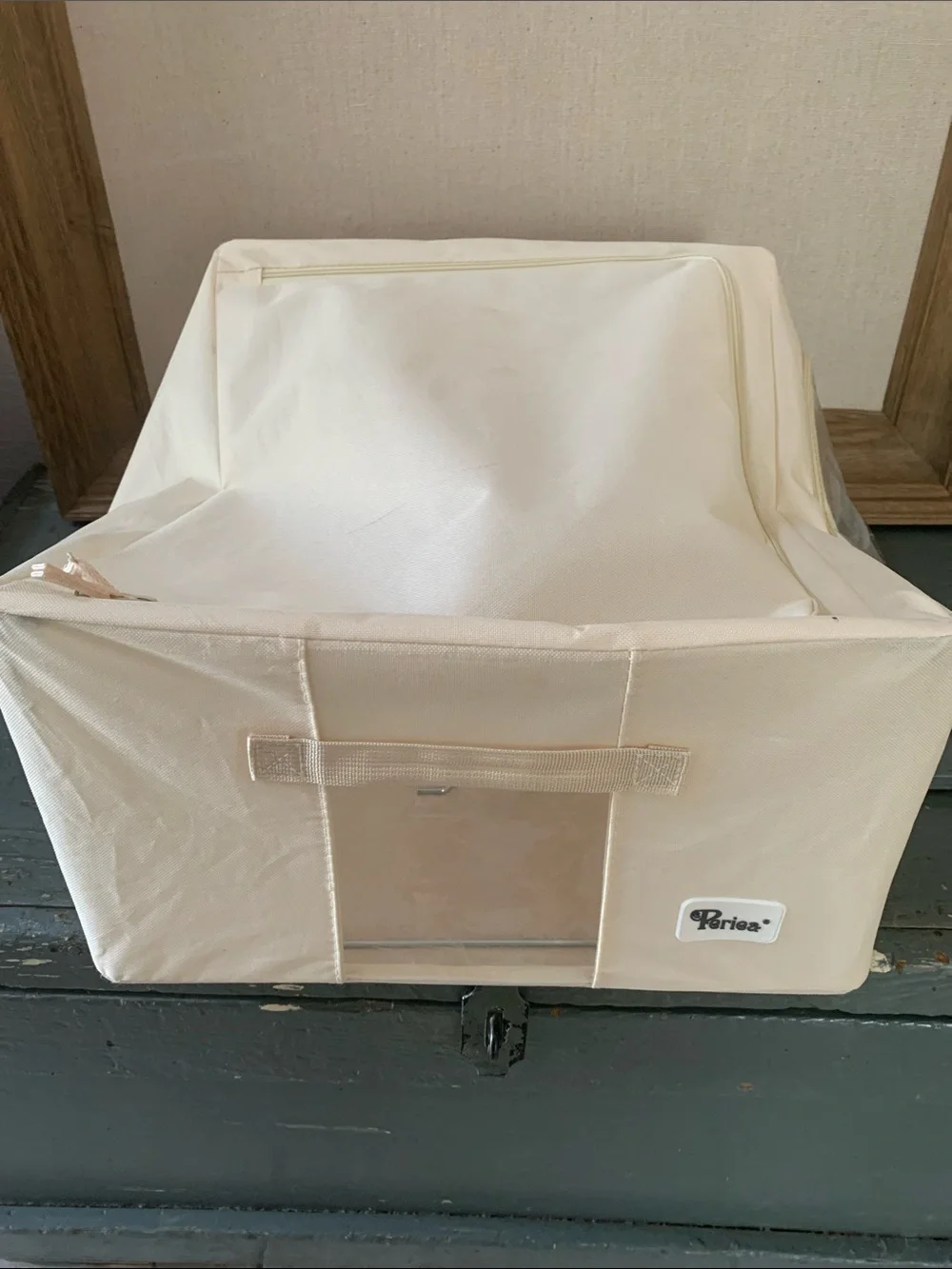 White Fabric Storage Box with Clear Window - Home Storage & Organization
